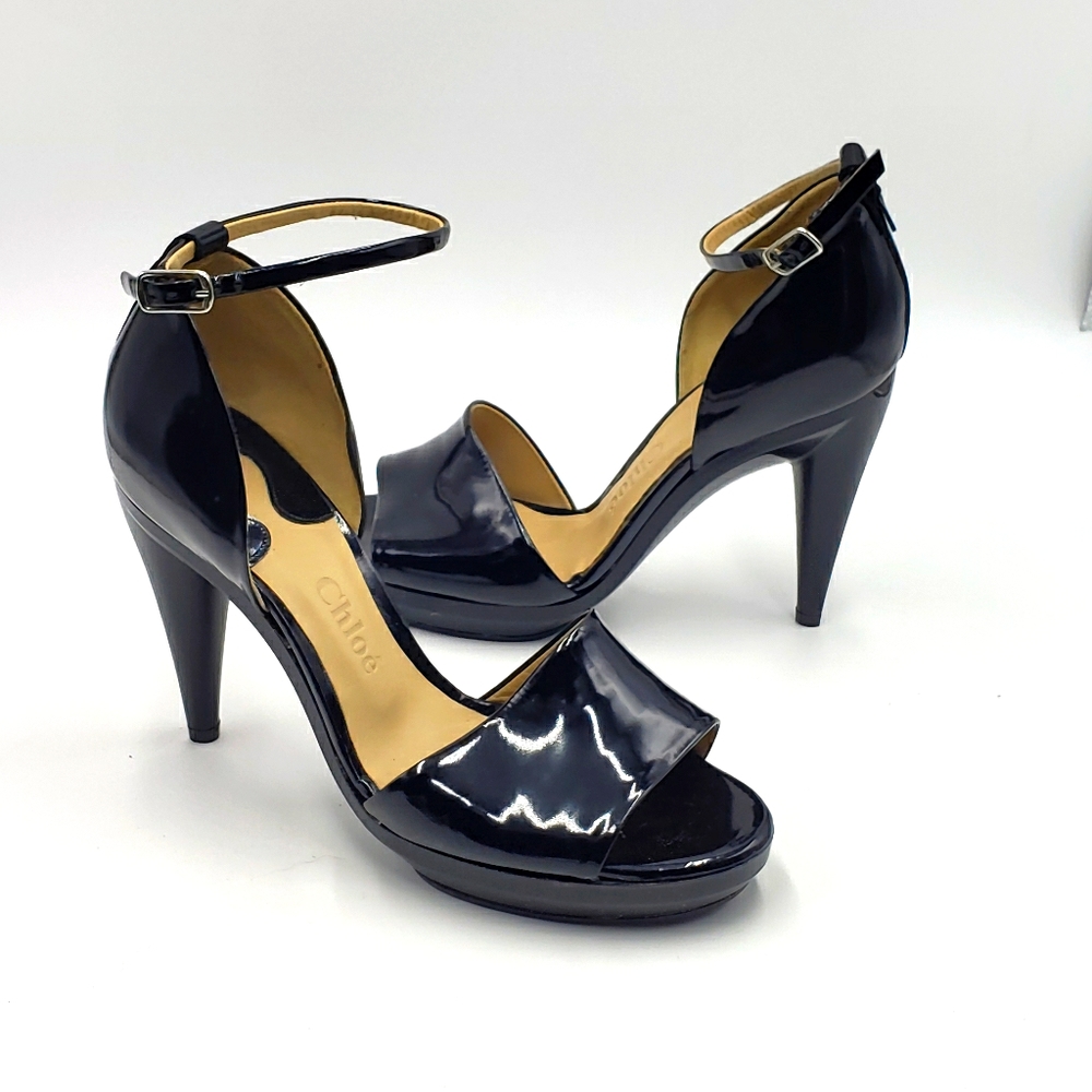 Chloé Black Patent Leather D'orsay Pump